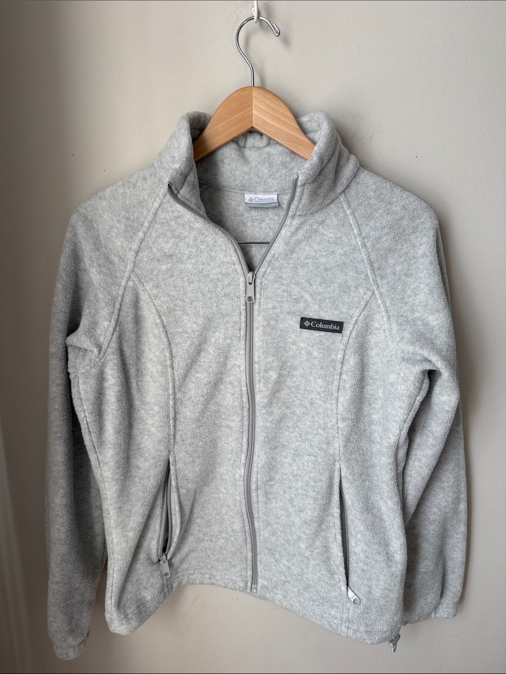 Columbia Benton Springs Full Zip Fleece Jacket Gray Medium